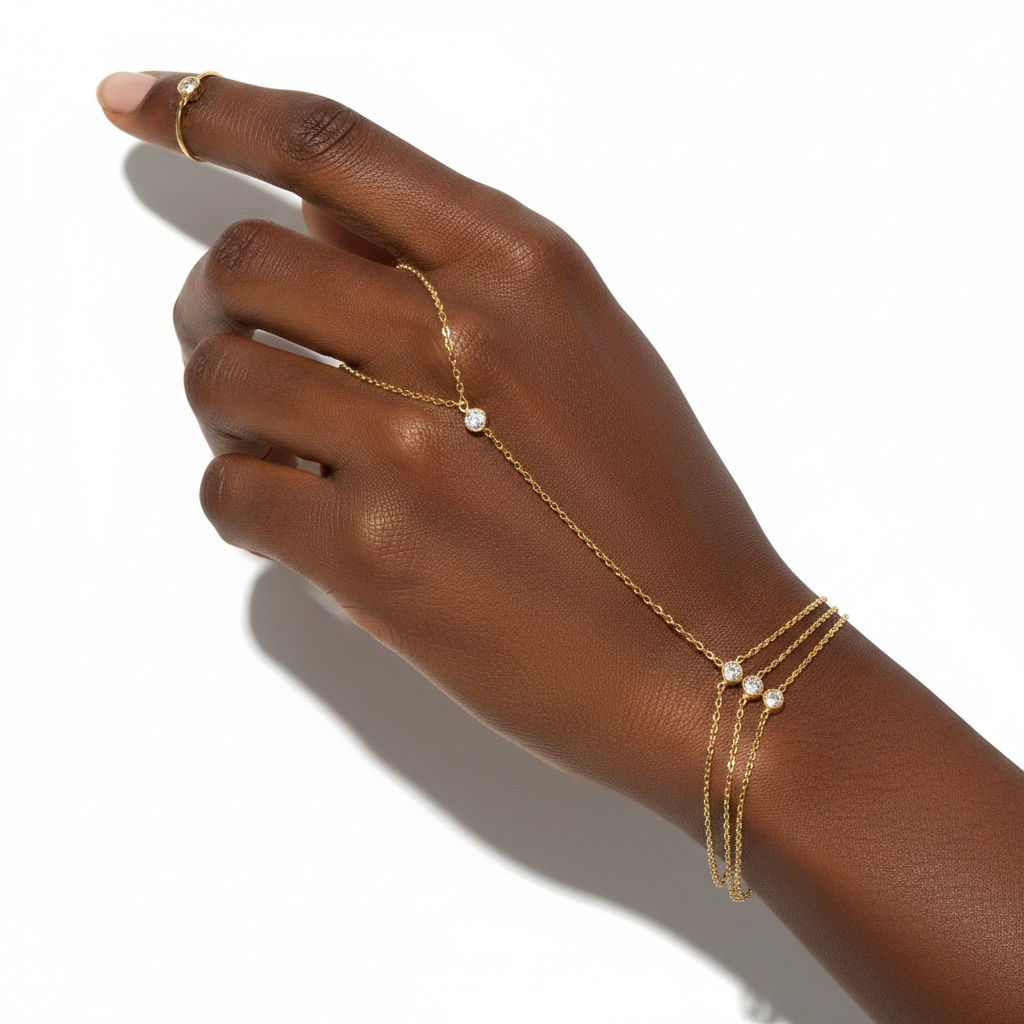 Hand chain bracelet